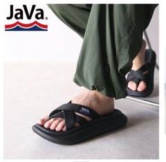 ★《Javaジャバコラボ》 フラットベルクロスポーツサンダル ストラップあり★