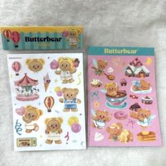 Butterbear バターベア ステッカー シール　2枚セット