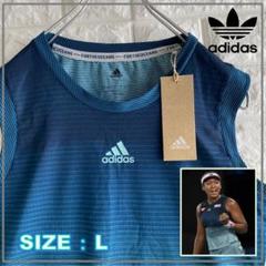 adidas アディダス タンクトップ 青色グラデーション　大坂なおみ　4175