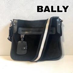 BALLY バリー ショルダー 黒 スエード レザー ストライプ
