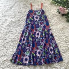 マリメッコmarimekko コットンフローラル　キャミワンピース　ノースリーブ