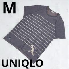 『UNIQLO ユニクロ』Tシャツ　半袖　ワンピース柄　Mサイズ