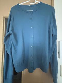 青い長袖カーディガン ユニクロ　UNIQLO