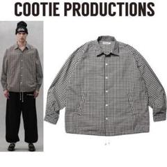 美品 COOTIE ウェザーチェック オープンカラー ジャケット ブラック L 美品 COOTIE ウェザーチェック オープンカラー ジャケット