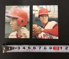 管理番号1448 広島東洋カープ 津田恒実 プロ野球カード2枚セット