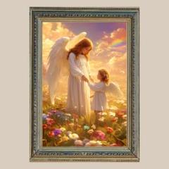 開運絵画 守護天使様 金箔 24金