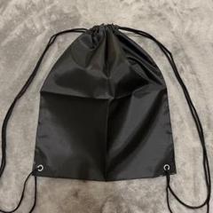 オールブラック シンプル ナイロン ナップサックのサムネイル