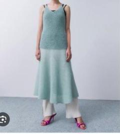 【美品】スタニングルアー　シアーファブリックロングワンピース　モヘヤ