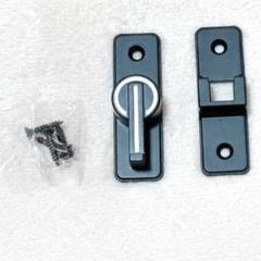 ★ ドアロック 90度 ドアバックル 蛍光 回転式 ドア留め金ロック ブラック