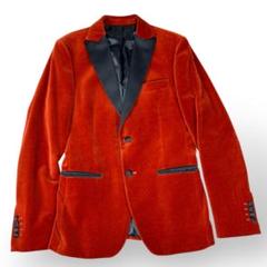 希少　ZARA テーラードジャケット　ボルドー　ベロア生地　日本