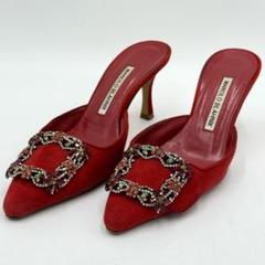 極美品　マノロブラニク　ポインテッドトゥ　スエード　レッド　35 楽天市場】manolo blahnik マノロブラニク 35（靴）の通販