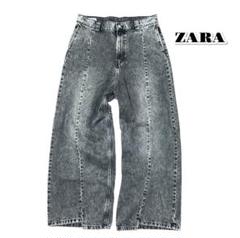 廃盤 美品【ZARA】バギーデニムワイド 42 - メルカリ