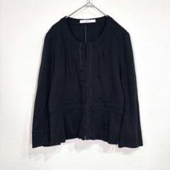 スタイルコム【L】ノーカラージャケット フォーマル ストレッチ性 コットン