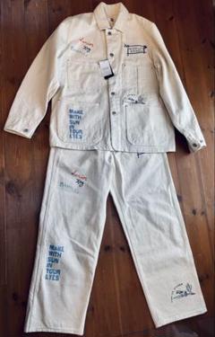 【新品】B.C STOCK生成りメキシコプリントカバーオール＆パンツセット　M m49736723508_1.jpg?1741839663
