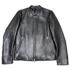 LIDNM 羊革 シングルライダースジャケット M ダブルジップ 未使用級美品 LIDNM 羊革 シングルライダースジャケット M ダブルジップ 未