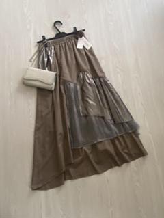 セール特別価格♡スコットクラブ購入 デザインスカート モカ色♡のサムネイル