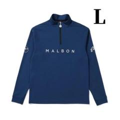 紺色XL マルボンゴルフ モックネック トレーナー メンズシャツ トップス 長袖 モックネック 長袖シャツ ゴルフウェア メンズ ハーフジップ