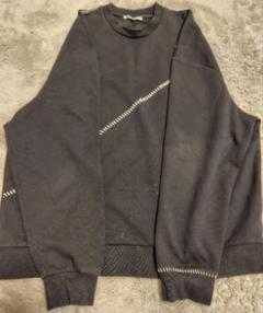 ZARA 黒 トレーナー Mサイズ 斜めライン