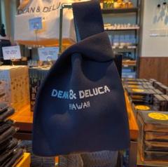 ハワイ限定⭐︎NEW【DEAN & DELUCA】ニット製 エコバッグ ネイビー
