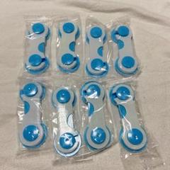 ドアロック 扉 ストッパー ベビーガード 粘着テープ式 (ブルー 8個)