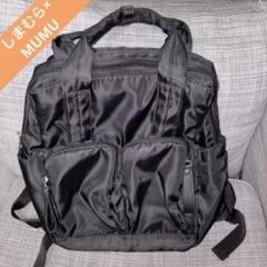 【新品】MUMU &Co. 多機能リュック 15L 黒③ しまむら MUMU & Co. 多機能リュック ブラック マザーズリュック