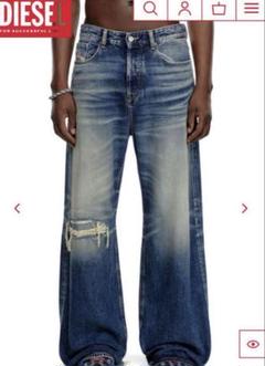 Diesel ブラック D-rise W26 L30 Diesel メンズ デニム D-RISE オーバーサイズ ストレート