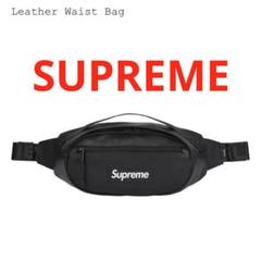 24fw Supreme Leather Waist Bag Blackのサムネイル