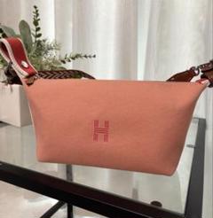 ショルダーストラップ付き⭐︎HERMES ブリッドアブラック PM ポーチ グァバ ショルダーストラップ付き⭐︎HERMES ブリッドアブラック PM