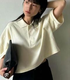CLANE CROPPED POLO TOPS サイズ1 グリーン 新品未使 CLANE/クラネ】CROPPED POLO TOPS/クロップドポロトップス