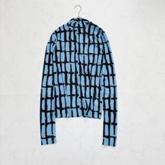 美品【MAISON SPECIAL】ドローイングチェックタートルトップス