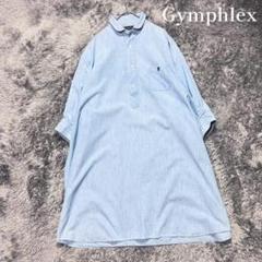ジムフレックス　プルオーバー　デニムワンピース　刺繍　ライトブルー　相当　美品