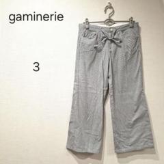 1231＊ギャミヌリィ gaminerie ストライプ ガウチョパンツ サイズ3