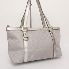 グッチ GUCCI 141470 トートバッグ ショルダー GG柄 シルバー