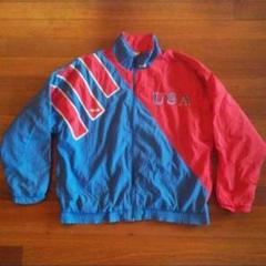 80sビンテージ アディダス シルバータグ USA チーム ナイロン ジャケット