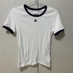 Courreges クレージュ コントラストトリムTシャツ - メルカリ