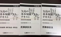 司法試験　予備試験　矢島の体系整理テキスト 裁断済　2025年版 司法試験 予備試験 矢島の体系整理テキスト 裁断済 2025年版