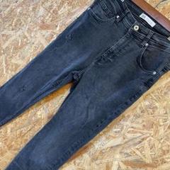 AE8401 ZARA ザラ デニムパンツ ブラック レディース 31 コン