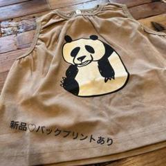 新品♡ 100cm キッズ　ノースリーブ　パンダ　プリント　バックプリント