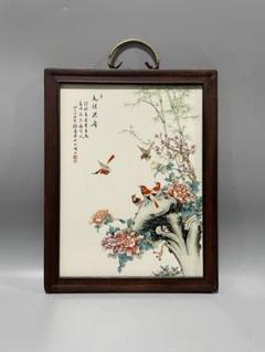 景徳鎮 鳥語花香 陶磁画 応接間 玄関 茶室 書斎 装飾品 工芸品