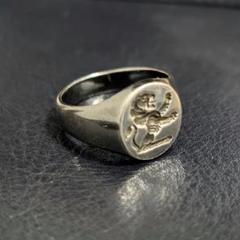 UK シルバー シグネットリング 18号 ライオン - メルカリ