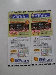 群馬サファリパーク 招待券 2枚