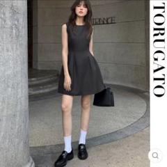 【SALE】 試着のみ新品】TORUGATOノースリーブ ミニワンピース メルカリ - ワンピース