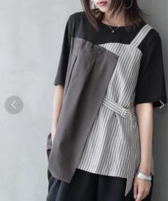 n'OrLABEL ワンショル風ドッキングTシャツ