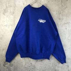 az126古着　トレーナー　スウェット　バックプリント　青　90s Y2K
