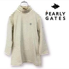 PEARLY GATES タートル 七分袖 Tシャツ ボーダー ワンポイント