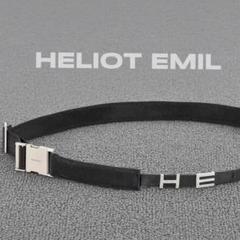 黒のHEデザインストラップベルト HELIOT EMIL