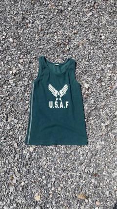 90s U.S.A.F. タンクトップ Mサイズ ダークグリーンのサムネイル