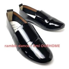 【Love3】OURHOME Emiさん×ランブルダンス レザースリッポン OURHOME Emiさん×ランブルダンス】レザースリッポンに黒エナメル