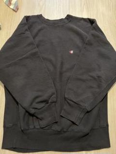 80s champion 黒 ブラック 目あり リバースウィーブ BLK XL