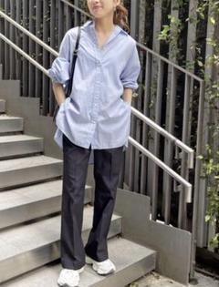 ■美品スピックアンドスパン【定価15400】リネンセンタープレスストレートパンツ Spick & Span（スピックアンドスパン）の「センプレストレート